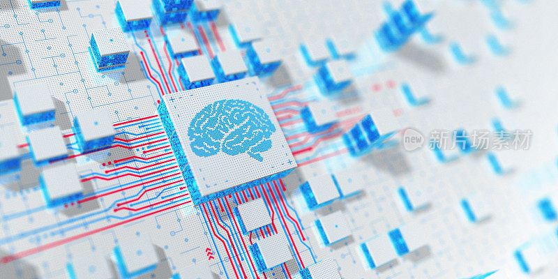 人工智能-大脑- CPU概念-白色